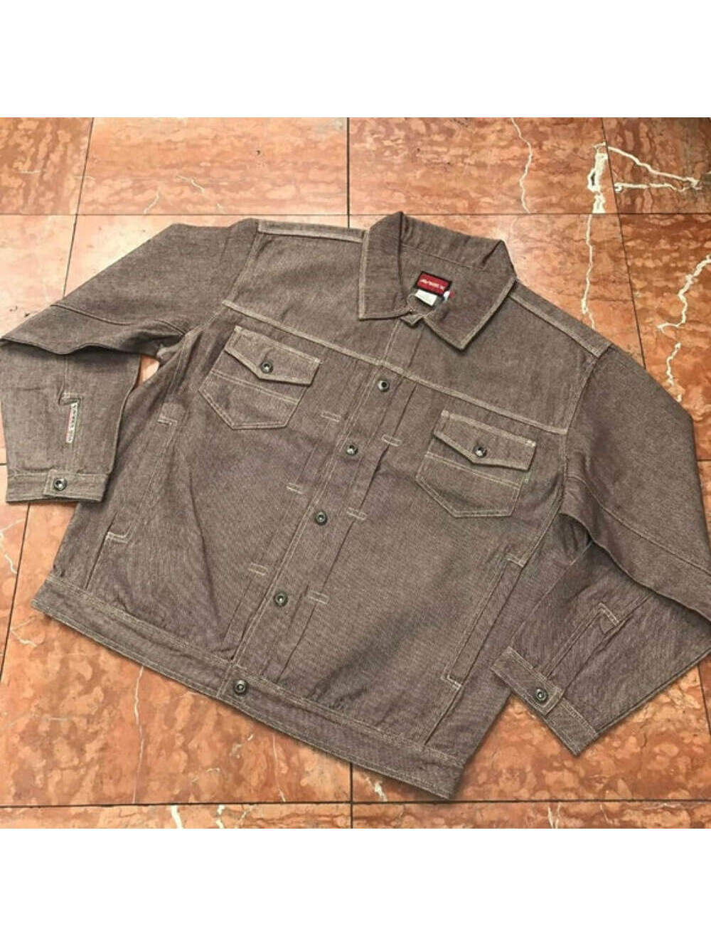 Men's Avirex Brown | Khaki Casual Denim Jacket NWT